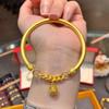 Pulseira Sino Antigo Lei Antiga Sharjin Vietnã Feminina Sul Africana Sikkim Artístico Retrô Latão Banhado a Ouro Estilo Antigo Joias