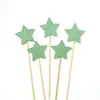 Decoración para Pastel Estrella de Cinco Puntas 3.5cm Papel Brillante Corazón Estrella de Cinco Puntas Topper de Cumpleaños Decoración