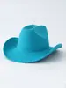 Sombrero Vaquero Occidental de Fieltro Suave para Hombre y Mujer Sombrero Casual de Ala Ligera Simple Sombrero Jazz Estilo Europeo y Americano