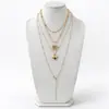 Cadena de Perlas Oceánicas de Venta Caliente Transfronteriza Europea y Americana Cadena para Clavícula de Mujer Colgante de Estrella de Mar y Concha Collar Multicapa Apilable Venta al por Mayor