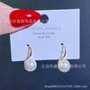 Novos brincos de pérolas da moda 2023 estilo suave elegante salto alto combinado Moonstone brincos de contas importados para mulheres