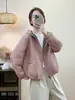 Chamarra Corta con Capucha Acolchada Diamante para Mujer 2026 Otoño Nuevo Estilo Coreano Holgada Casual Acolchada Reversible Top Reversible
