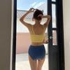 Novo maiô feminino de 2023, modelo dividido de cintura alta, que cobre a barriga, emagrecedor, para férias na praia e fontes termais [entrega de peça única]]