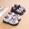 Zapatos de Cuero de Princesa de Dibujos Animados para Niñas de 6 a 12 Años Lolita con Lazo Suela Suave Zapatos de Cuero Zapatos Individuales para Niños Estilo Otoño Mary Janes