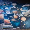 Día Hermoso Material Papel: Vigila la Serie del Cielo Estrellado - Papel de Fondo para Diario DIY del Cielo Estrellado con Fases Lunares, 30 Hojas, 6 Diseños
