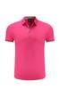 Camisa polo de negocios con bordado-40 piezas 50 Algodón Fino rayas de colores cuello rojo manga corta solapa