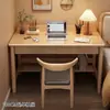 Escritorio de Madera Maciza Estilo Chino para Uso Doméstico en el Dormitorio con Cajones, Escritorio de Oficina de Computadora Multifuncional Engrosado, Mueble Escritorio para Estudiantes