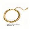 Pulsera Gruesa de Personalidad Simple Transfronteriza Europea y Americana Versátil Diaria Acero de Titanio Chapado en Oro de 18K Estilo ins Joyería Manual DIY
