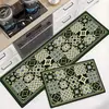 Tapete de Cozinha Xadrez Desenho Animado Fofo Absorve Óleo, Antiderrapante e Resistente a Manchas, Tapete de Piso de Cozinha Absorve Água e é Fácil de Cuidar