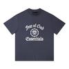 Essentials Hhh Marca Tendência Estilo Americano Verão Estampa de Letra Solta Casual Manga Curta Camiseta para Homens e Mulheres Ins