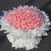 Buquê de 199 Rosas Preservadas 214 Presente de Dia dos Namorados Grande Ramo Rosas Azuis Gelo Triturado Sabão 520 Dia dos Namorados
