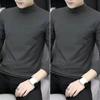 Oferta especial de liquidación marca de moda primavera y otoño camiseta de manga larga para hombre estilo ins corte ajustado cuello alto medio prenda interior para el otoño top cálido interior