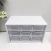 Caja de almacenamiento de escritorio minimalista para sala de estar, seis compartimentos, multi-compartimentos, tipo cajón, caja de escritorio para documentos, caja de almacenamiento a prueba de polvo multicolor