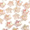 50 Piezas/Paquete Cuentas Sueltas de Acrílico con Recubrimiento de Color AB, Cuentas Coloridas con Recubrimiento de Flor de Cinco Pétalos Puntiagudas para Accesorios de Pulsera DIY