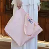 Bolsa Tejida Portátil de Gran Capacidad, Logo Personalizado, Bolsa de Compras de Almacenamiento Recubierta de Plástico, Bolsa de Regalo para el Día del Niño