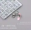 K9 nuevo super flash base puntiaguda imitación circonio tallado 8mm ocho lados color uña rosa taladro de color taladro de forma pila Joyería para uñas 26