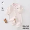 Ropa de bebé para otoño, mameluco suave de terciopelo para bebés, pijama base unisex para bebé, mameluco con apertura lateral tipo mariposa 6