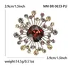 E-commerce transfronteiriço estilo europeu e americano retro pequeno cristal broche de vidro atmosfera simples acessórios de roupas broche corsage