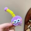 Grampo de cabelo infantil fofo com cerdas e haste torcida, antena, boneca que bombeia dopamina, grampo de cabelo para menina, bola de cabelo, acessórios de cabelo engraçados