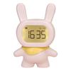 Reloj despertador con forma de conejo volador, recargable por USB, con luz nocturna, función de repetición inteligente y temporizador de cuenta regresiva por hora.
