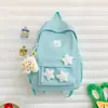 Mochila Transfronteriza para la Escuela para Mujeres, Estilo Coreano, Color Sólido, Fresca y Simple, Adecuada para Estudiantes de Secundaria, Preparatoria y Universidad, Mochila Estilo Ins de Campus Serie Bosque