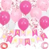 19 Piezas Globos Traje de Cumpleaños Feliz Cumpleaños Banderín de Tirar Para Decoración de Fiesta de Cumpleaños