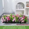 Flor Artificial Flor Falsa Decoración Mampara Paisaje Planta Verde Interior y Exterior Decoración de Floricultura Rododendro de Plástico Peonía Lavanda