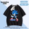 Camiseta de Manga Corta para Niños de Sonic the Hedgehog Ropa Fresca para Niños de Manga Media Larga Nuevo Estilo Verano 2025 Tops Estampados para Niños