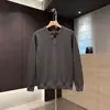 Suéter tipo Henley de estilo americano, unisex, colección de otoño, color liso, corte relajado, perfecto como capa interior, top de punto moderno, top deportivo holgado