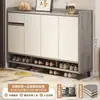 Novo Armário de Sapatos de Madeira Maciça para Entrada de Casa, Multicamadas, Montado na Parede, Corredor, Armário de Armazenamento de Grande Capacidade, Organizador, Sapateira de Varanda