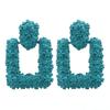 Pendientes de metal pesado transfronterizos de Europa y Estados Unidos, pendientes geométricos simples, pendientes de metal retro para mujer, fabricantes de joyas