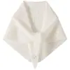 Bufanda Triangular de Punto Cachemir Versátil Bufanda Calada de Cachemir para Mujer Color Sólido Sencilla Cálida Rojo Puro Blanco Limpio