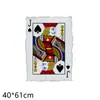 Cartas de Juego Transfronterizas Globo de Película de Aluminio Dólar Picas 24 pulgadas Dado Cubo de Seis Caras Globo Decoración Tema Casino