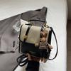 Mochila de Diseño de Nicho de Pedido Extranjero de Color Contrastante Moda Femenina Estudiante Clase Estilo Coreano Casual Calle Tendencia Mochila de Viaje