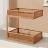 Prateleira de Armazenamento para Mesa Caixa de Armazenamento para Sachês de Chá Prateleira de Armazenamento para Cápsulas de Café de Mesa de Escritório Prateleira para Chá e Lanches de Despensa Camada Dupla