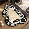 Tapete para Pés Absorvente de Lama de Diatomáceas Estilo Xiaoxiangfeng Tapete de Chão Antiderrapante Retro Acessível para Porta de Banheiro Tapete de Banheiro Vaso Sanitário