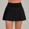 Falda deportiva de otoño de cintura alta transpirable, que cubre la cadera, adelgazante, para fitness al aire libre, falda de tenis, falda de yoga anti-exposición 8181