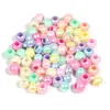 50/pacote ABS cor de mola cor pérola furo grande pérola artificial pulseira com contas acessórios para corrente de celular diy atacado