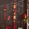 Colgante de Año Nuevo 2026 Año del Caballo Festival de Primavera Carácter de Bendición Decoración Festiva Nudo Chino Cadena de Chiles Petardo Decoración para Colgar en la Pared