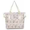 Bolsa de armazenamento de viagem de grande capacidade, design fofo de desenho animado, bolsa de bagagem portátil, pode ser pendurada em uma mala, bolsa organizadora de roupas