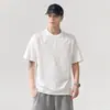 Camiseta para Hombre 2026 Nueva Primavera Marca de Moda Corte Holgado Casual Cuello Redondo Top para Hombre
