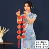 Farolillos de Cuerda Afelpados para Decoraciones Colgantes, Decoraciones para Año Nuevo Chino al Aire Libre, Decoraciones de Boda, Farolillos Pequeños con Carácter de Fortuna, Farolillos del Año del Caballo