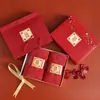 Toalla de Boda Regalo Oso Rojo Caja de Boda Regalo de Dote Personalizado Cumpleaños Regalo de Primer Año Absorbente