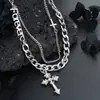 Colar Pingente Cruz Eterna, Estilo Hip-Hop Masculino, Design Único, Acessório Feminino Moderno e Luxuoso