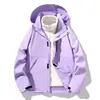 Nova jaqueta corta-vento unissex para outono e inverno, com forro interno espesso e quente, parka três em um, suporta impressão personalizada