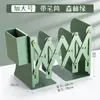 Soporte retráctil para libros Estantería grande con portalápices Estudiantes de secundaria Estante de almacenamiento de libros para escritorio Soporte para libros con panel plegable fijo