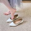 8510 Huidong Yixin Da Elegantes Zapatos Planos de Estilo Hada con Punta Aguda y Boca Baja Tachonados para Mujer