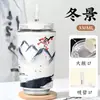 Caneca Térmica Casal Desenho Animado Aço Inoxidável Alta Aparência com Infusor de Chá Simples Conveniente Logo Presente Copo de Água