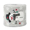 Cinta de Alambre con Borde de Cinta Navideña Muñeco de Nieve Cinta de Copia Decoración de Número Navideño Cinta Tejida Fabricante Mayorista