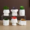 Cerámica Creativa sin Pintar para Niños, Bricolaje, Maceta para Suculentas, Portalápices, Portavelas, Decoración del Hogar para Amazon Transfronterizo
